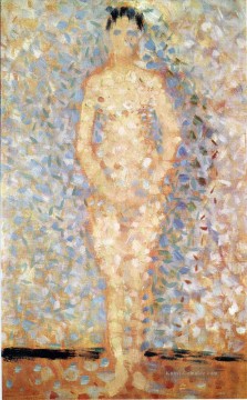 Georges Seurat Werke - poseur Vorderansicht Studie für les poseuses 1887 stehen